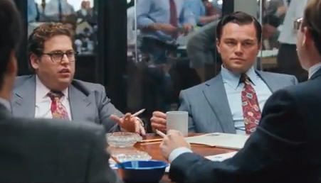 Jonah Hill and Leonardo DiCaprio in Wolf of Wall Street