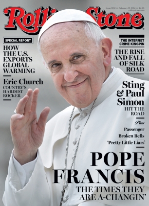 Pope Francis on the cover of Rolling Stone