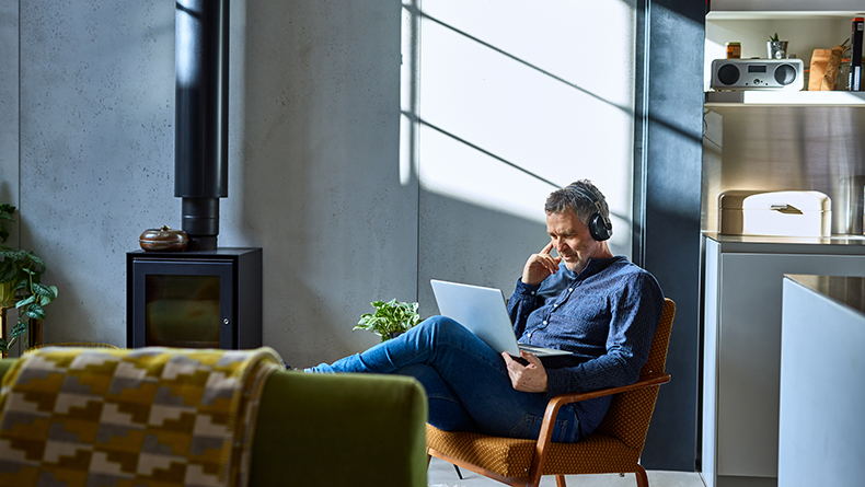 Man using laptop