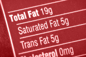 Food label detail on fat content