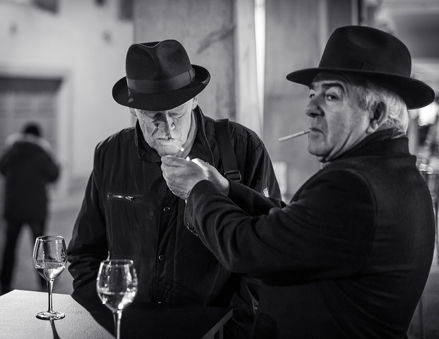 Italian Men Smoking