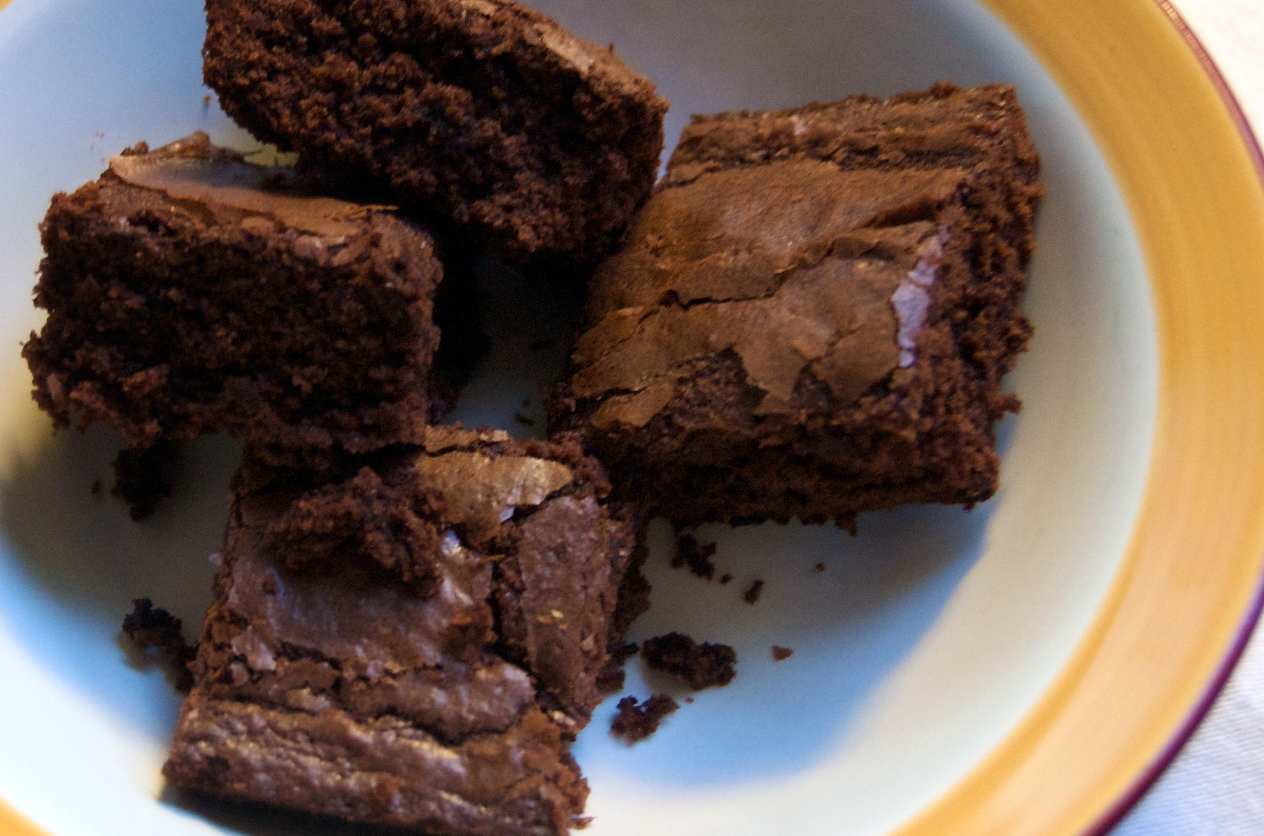 Melinda made some brownies this afternoon. Nom Nom Nom!