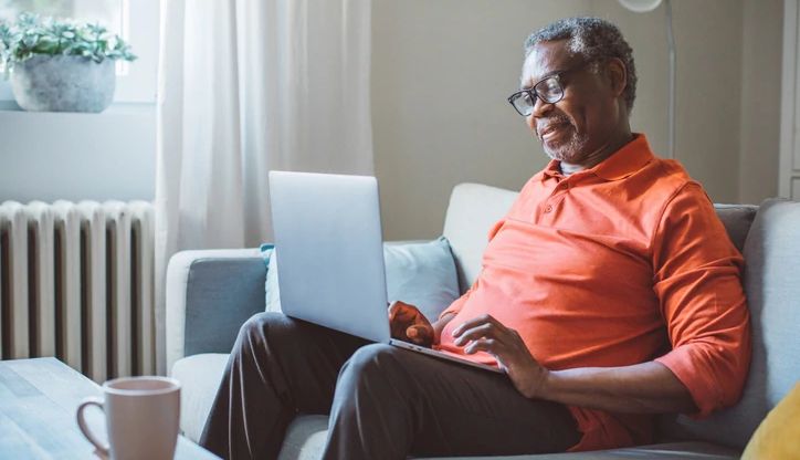 Man using laptop