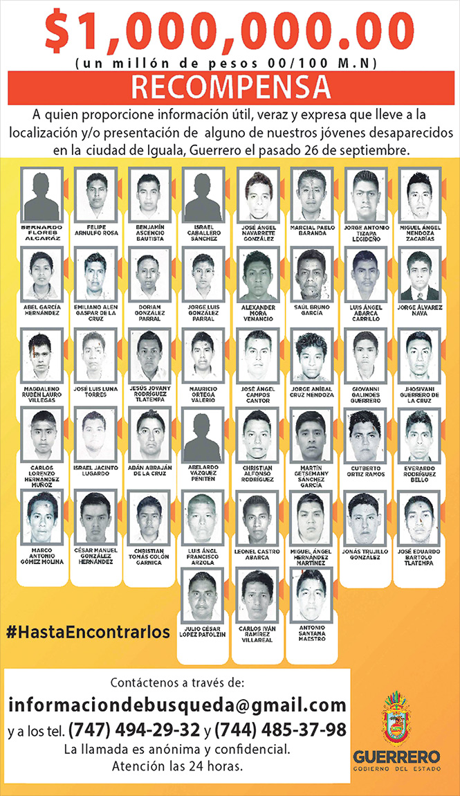 Cartel 43 desaparecidos Mexico