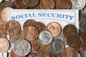 Social Security Card and Coins