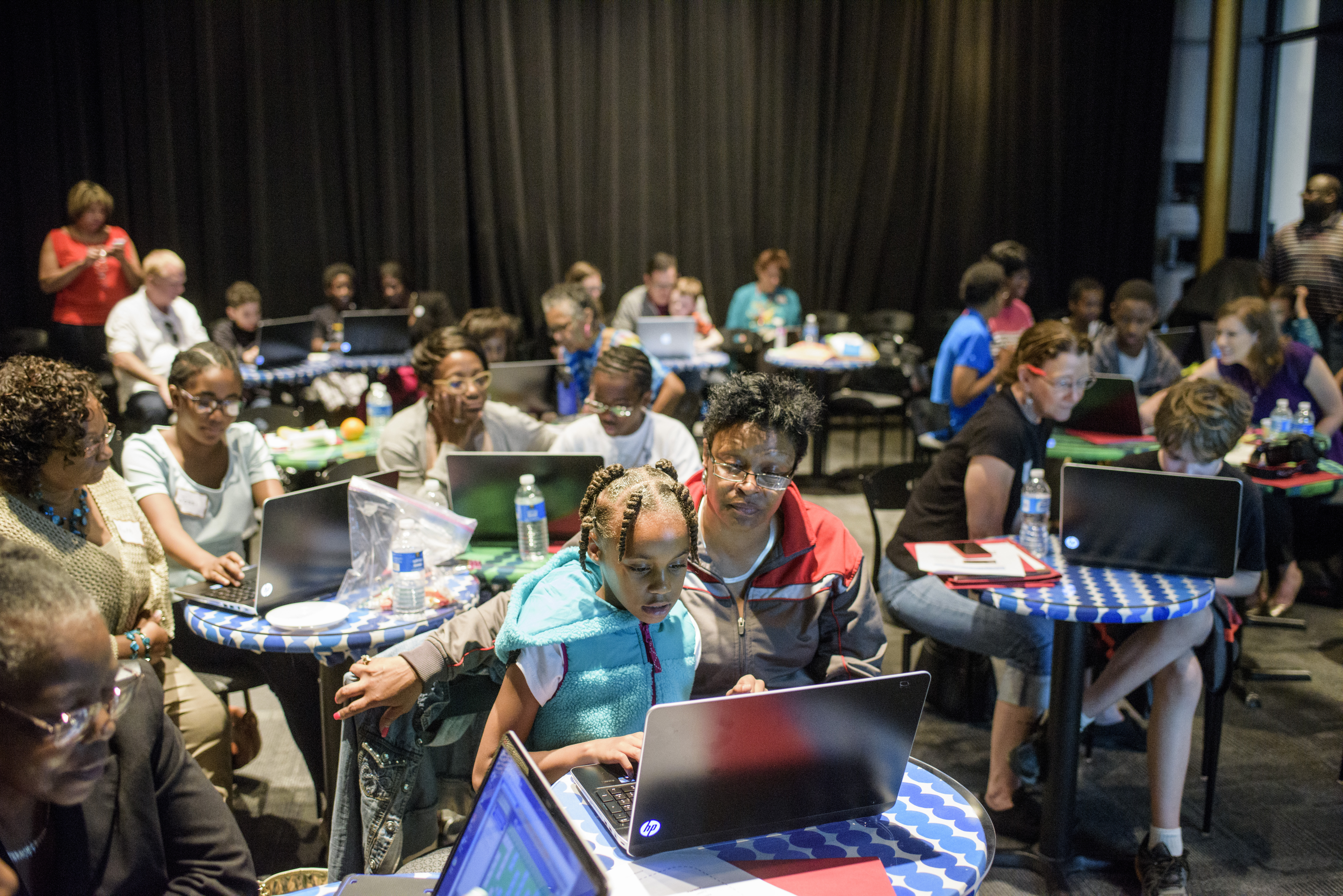 Intergenerational STEM video game design workshop at the Kennedy Center