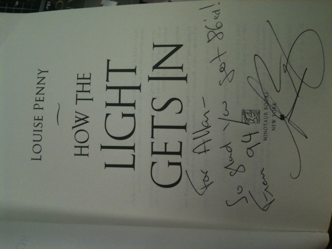 How the Light Gets in a book by Louise Penny