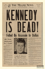 'Kennedy Is Dead' news clipping