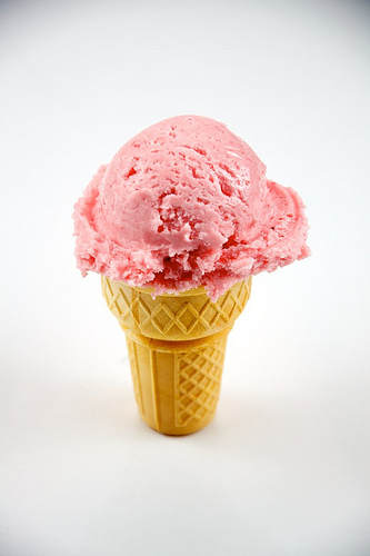 Strawberry Ice Cream Cone