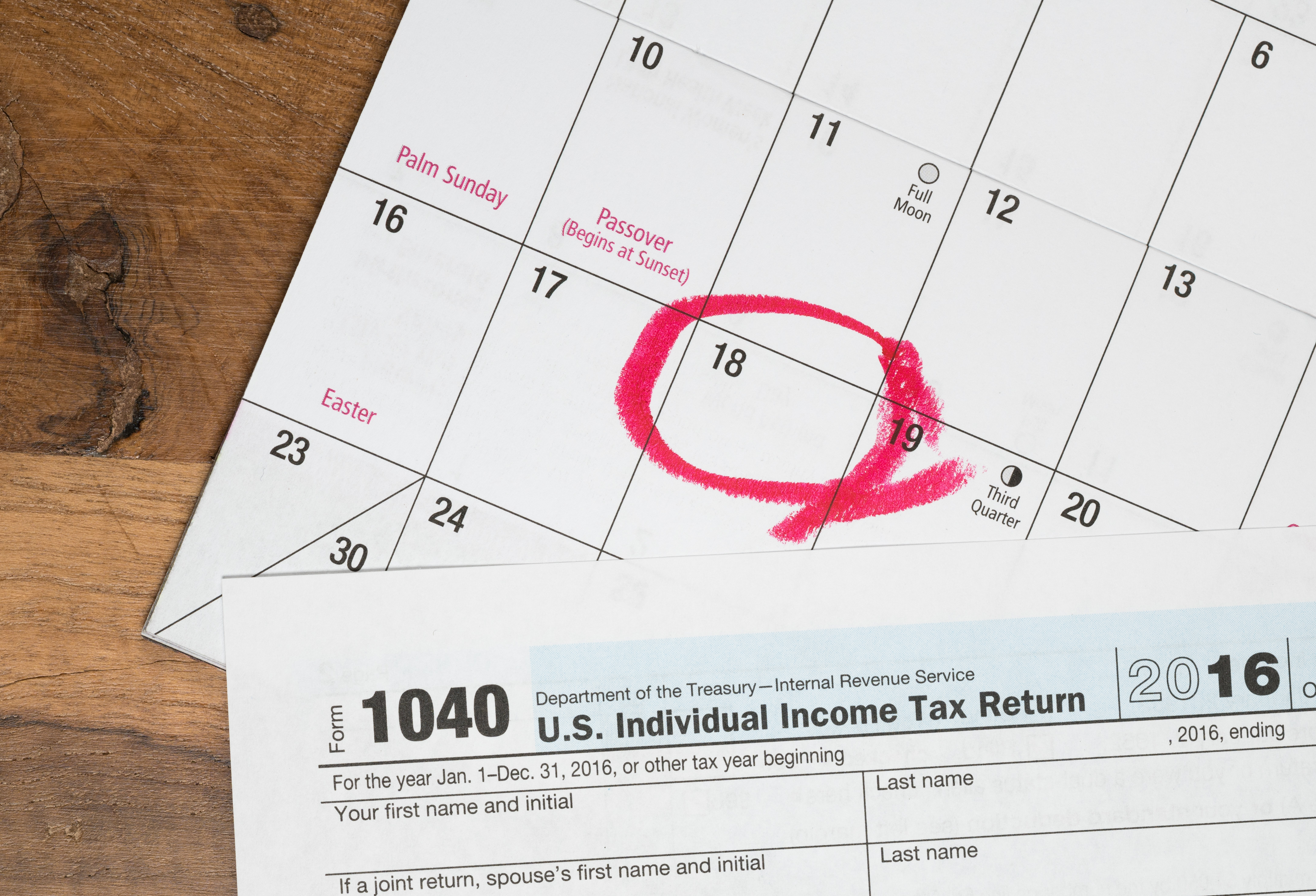 Tax day for 2016 returns is April 18, 2017