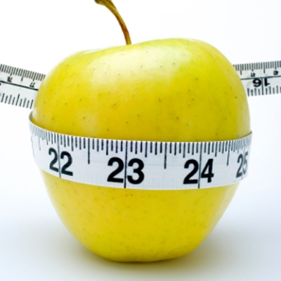 weight loss after 50 showing apple and tapemeasure