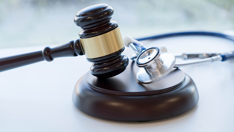 A gavel and a stethoscope