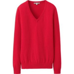 Uniqlo Cotton Cashmere V-Neck Sweater