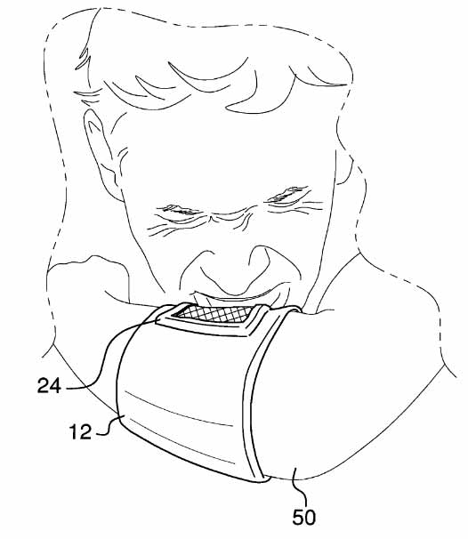 Sneeze catcher patent drawing