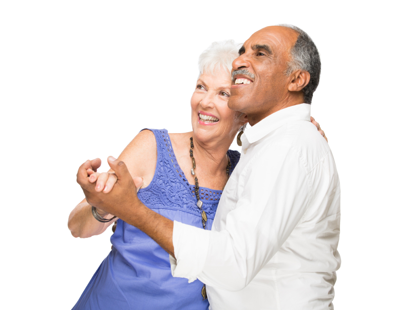 Older Latin Couple Dancing