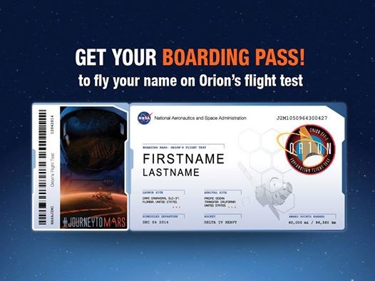 Fly your name to Mars with NASA