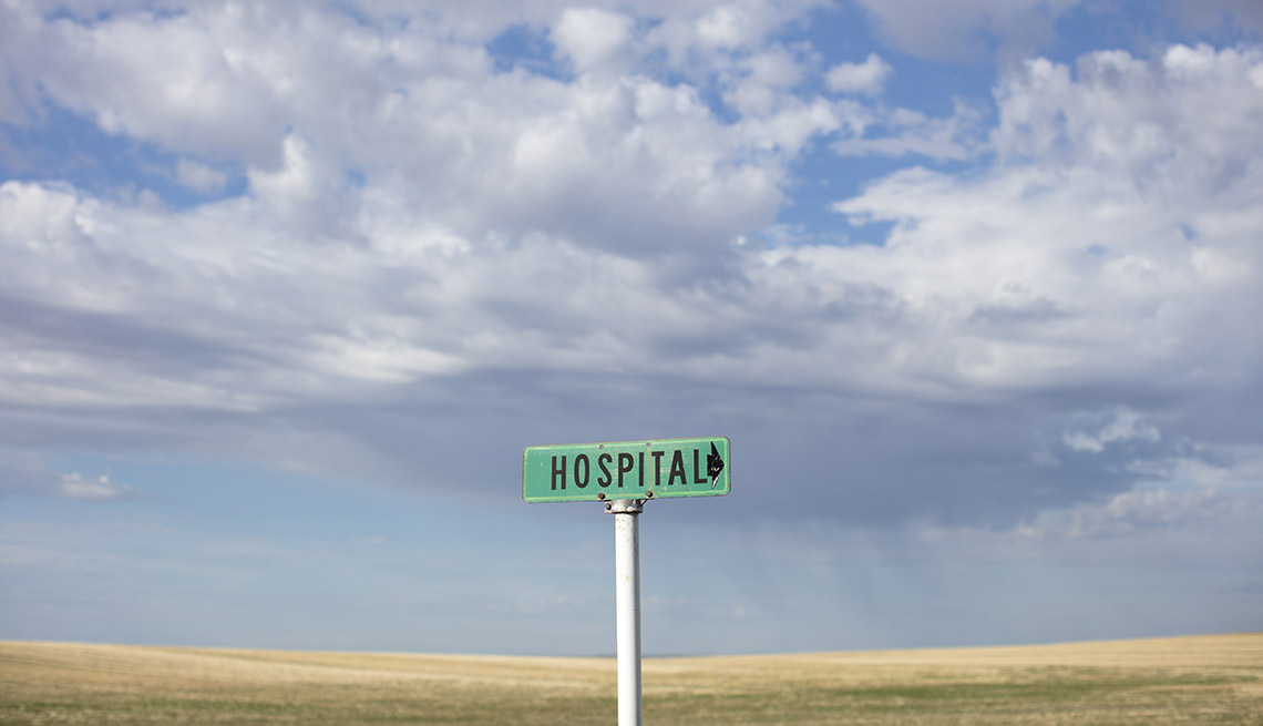 Rural hospital sign