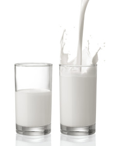 Glasses of milk