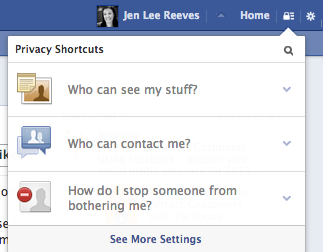 You can click a little lock icon at the top of your Facebook page to look at all of your privacy settings.