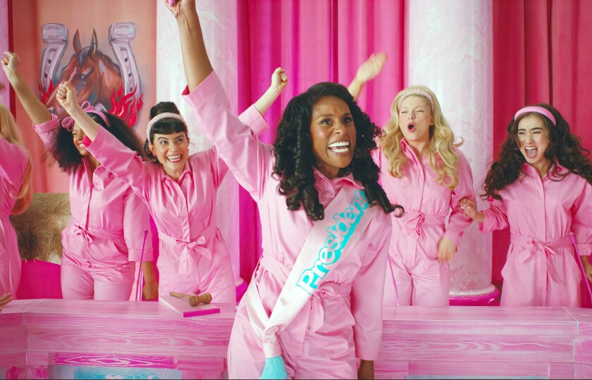 Film still of Issa Rae in Barbie