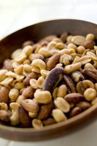 Bowl of assorted nuts