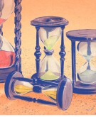 hourglasses, broken, straight, colorful, illustration