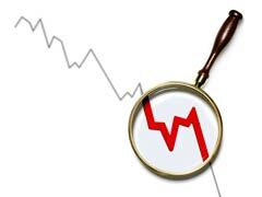 240-falling-red-arrow-magnifying-glass