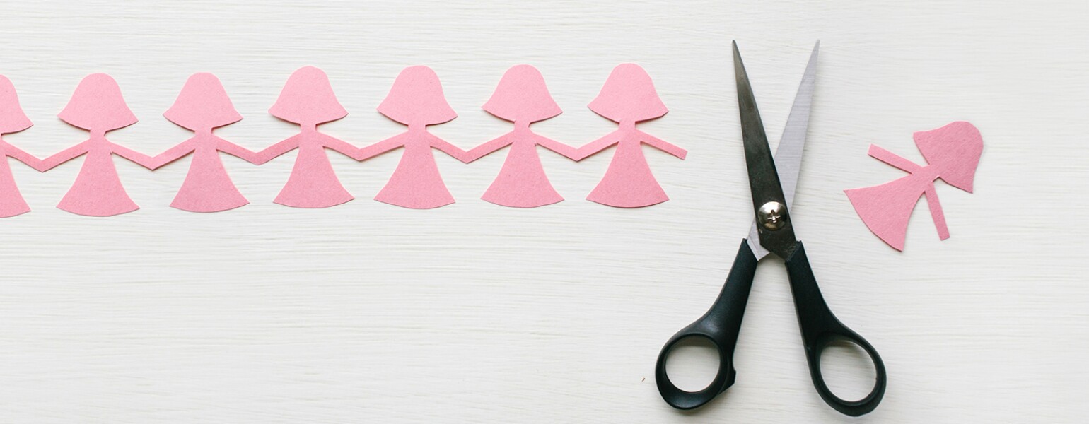 Scissors Have Cut A Paper Doll From The Chain of friends how to break up with a friend