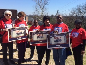 AARP Volunteers with Take a Stand campaign