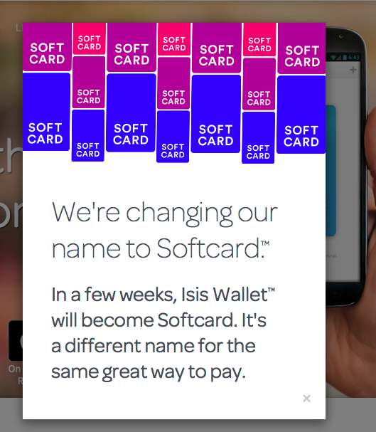 Isis financial app changed to Softcard