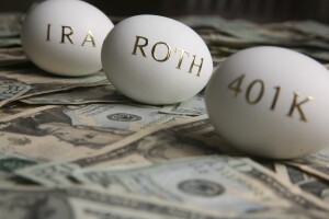 Nest eggs on top of cash