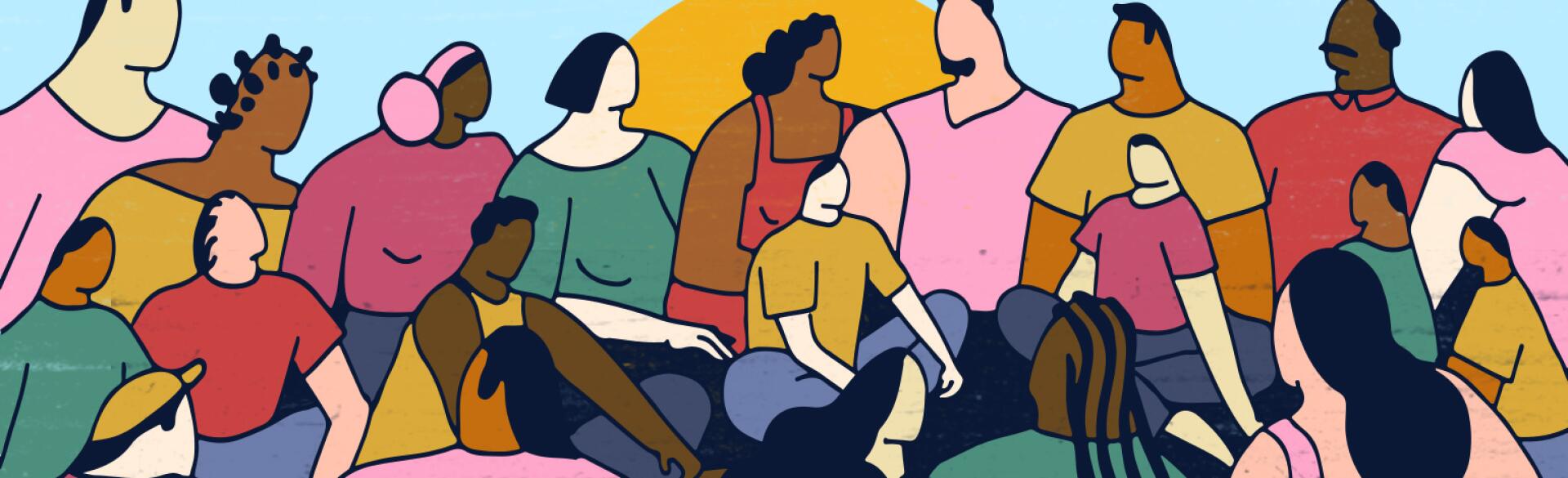 illustration of parents sitting together