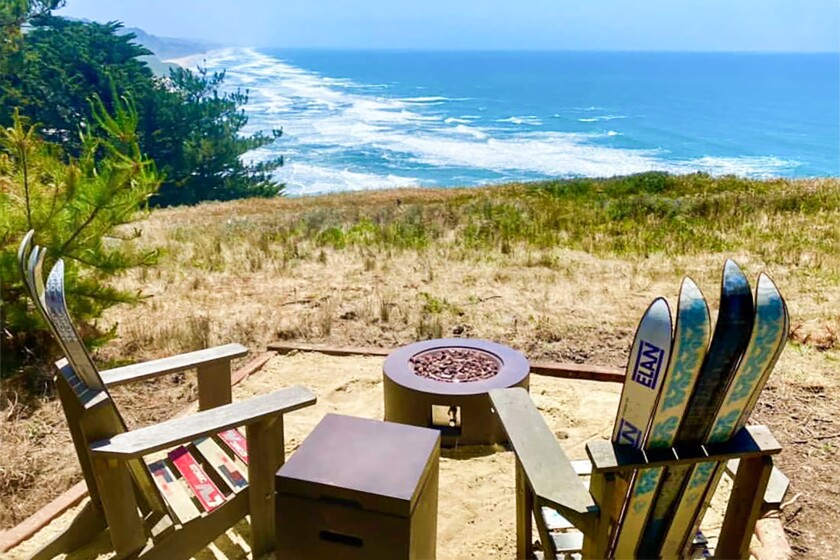 View from 2020 Airstream “Sunset” in Half Moon Bay, California