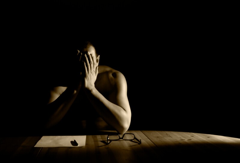 Person With Head in Hands, Suicide