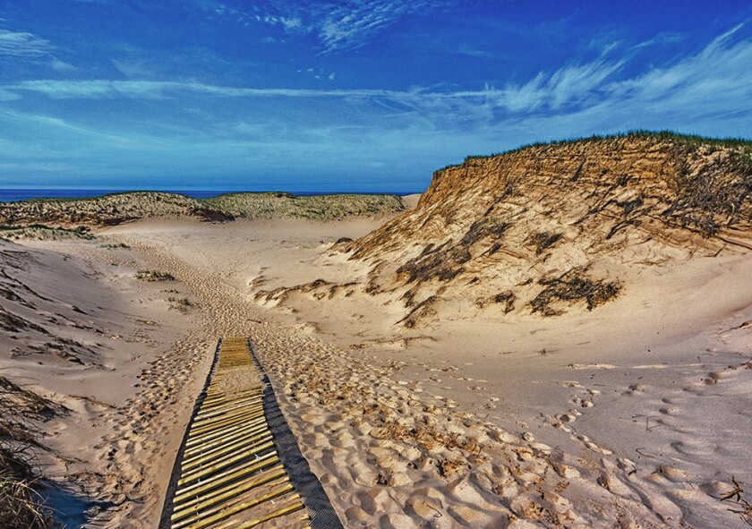 Magdalen beach in Quebec, Canada