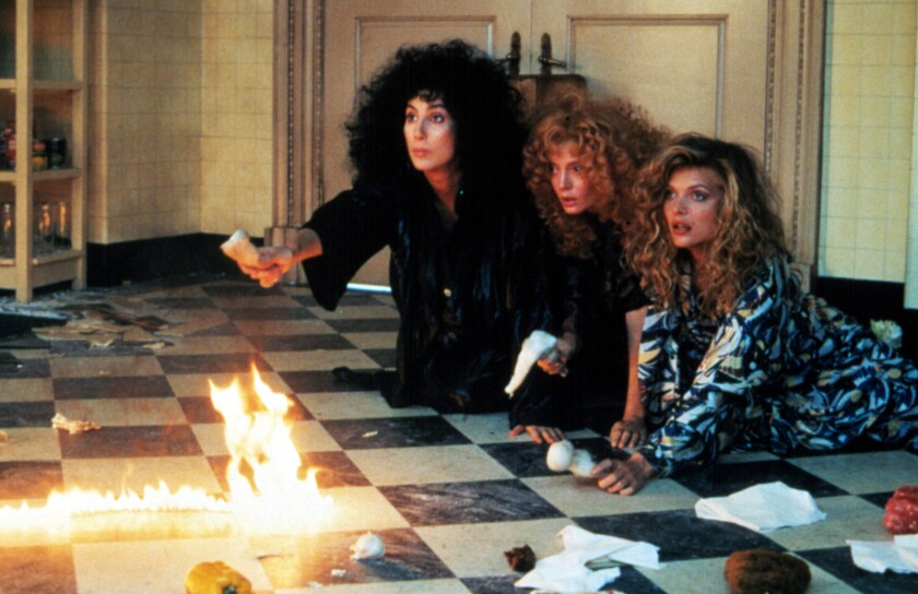 THE WITCHES OF EASTWICK, Cher, Susan Sarandon and Michelle Pfeiffer