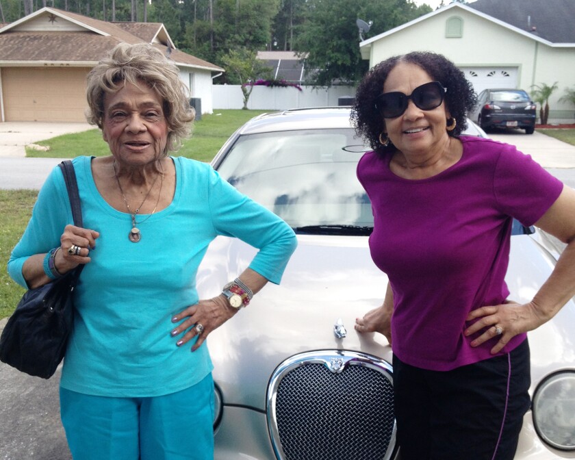 Dr. Lillie Sykes White and her sister Janie Sykes-Kennedy in Palm Coast, FL.