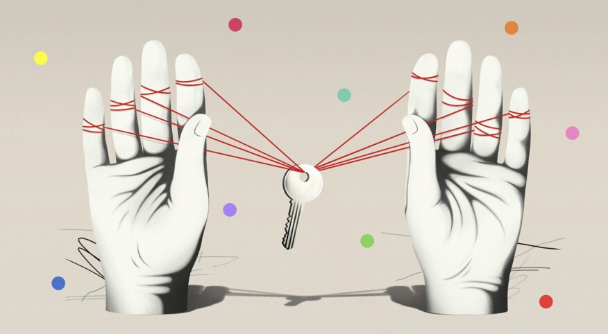 keys, hand, memory loss, forgetting, illustrator, Juanjo Gasull 