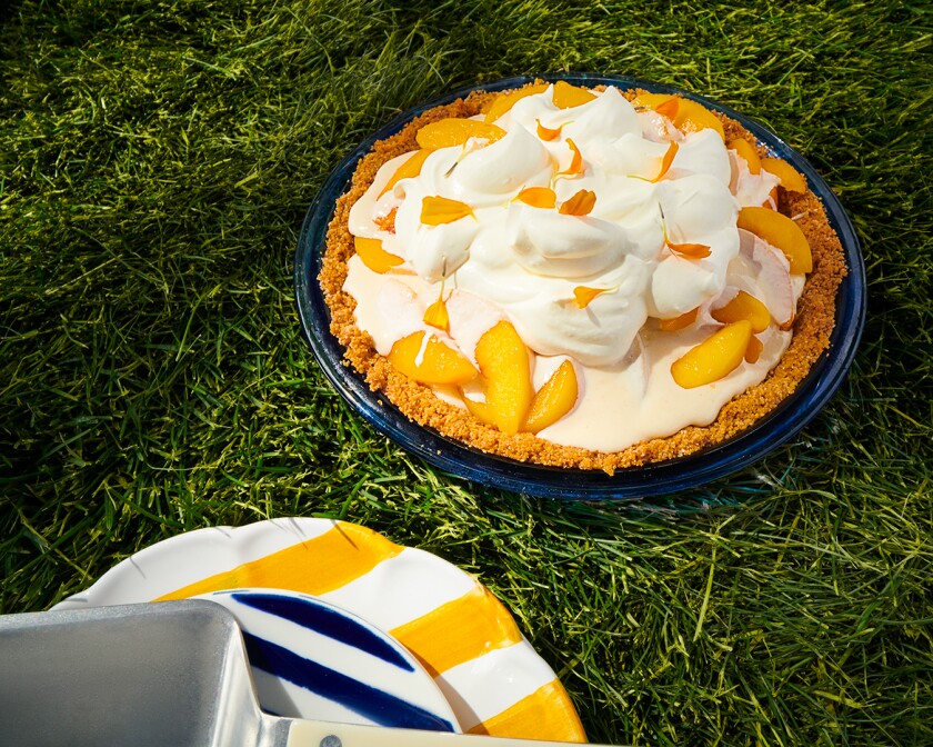 Dessert styled on grass at an outdoor picnic