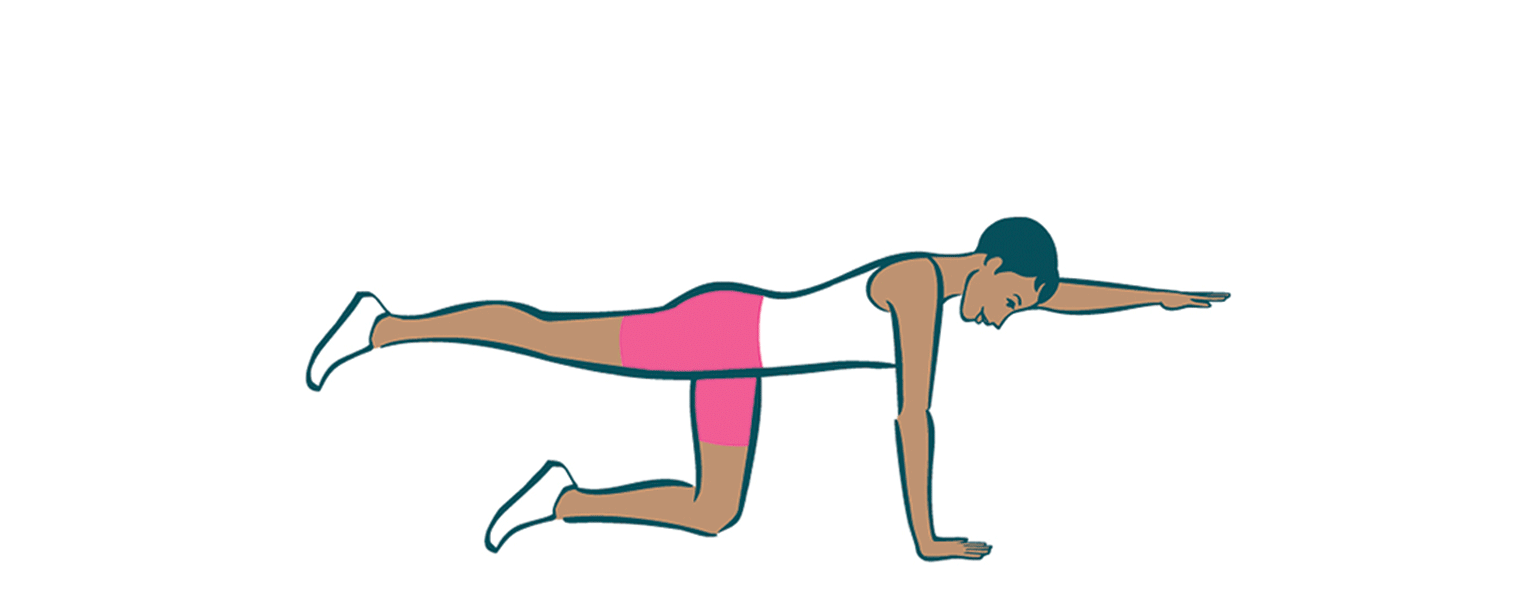 illustrated gif of women doing strength building exercises