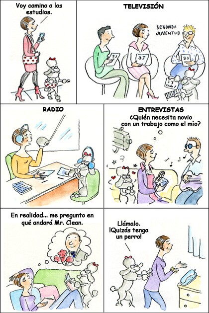 Tira cómica de una mujer cuarentona.