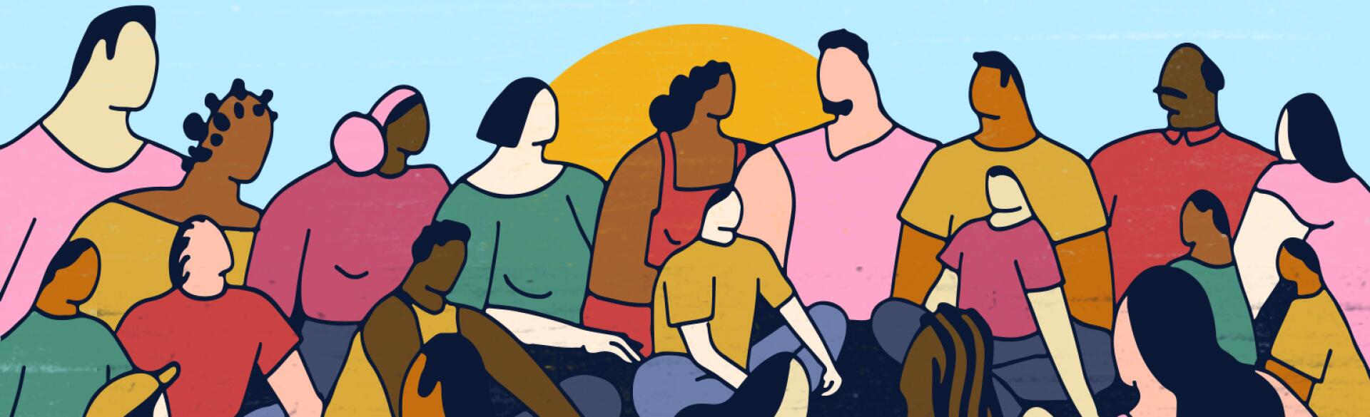 illustration of parents sitting together