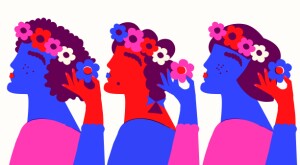 illustration_of_women_putting_flowers_in_their_hair_by_amrita_marino_612x386