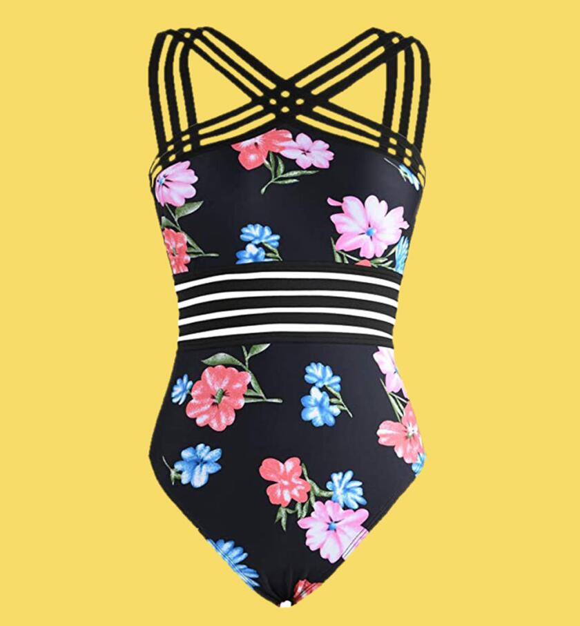 Swimsuit on yellow background