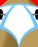 Illustration of man's crotch wearing briefs with barbell