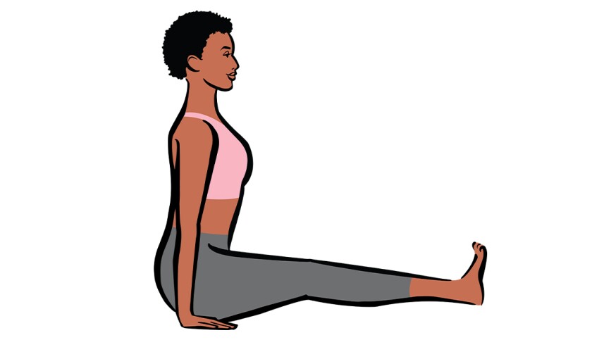 illustration of staff pose stretch position