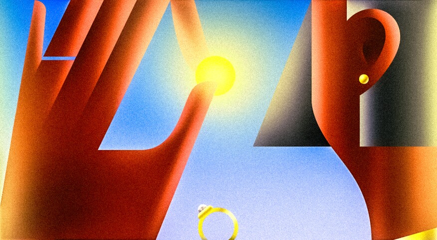 image of woman pinching sunlight