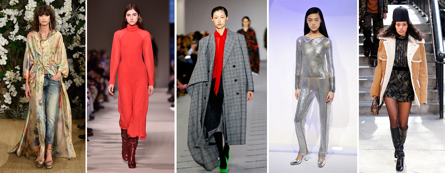 AARP, The Girlfriend, Fall 2017, Runway, Fashion, Trends, boots, florals, checks, sherling, metalics