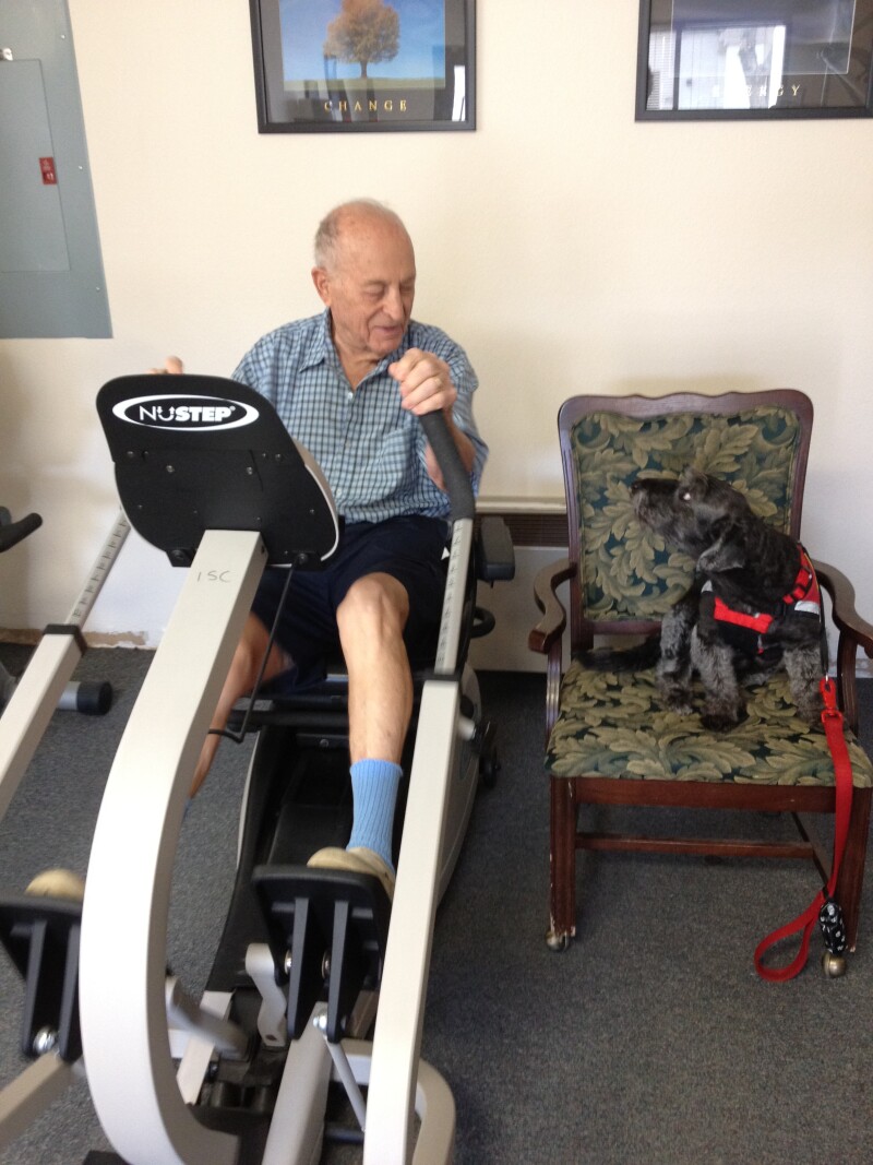 Dad in PT with Jackson