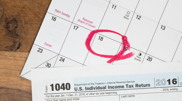 Tax day for 2016 returns is April 18, 2017